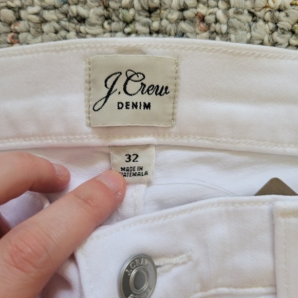 J. Crew 9" High Rise Toothpick Jeans in White Size 32 NWT - Picture 4 of 9